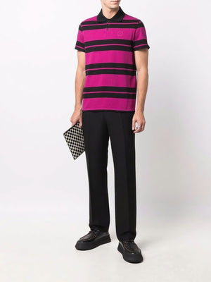 SAINT LAURENT Mens Rayure E Polo T-Shirt