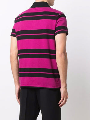 SAINT LAURENT Mens Rayure E Polo T-Shirt