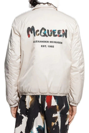 ALEXANDER MCQUEEN Stone/Mixed Color Graffiti Blouson Jacket for Men - SS23 Collection