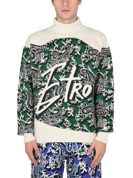 ETRO Men's Paisley Print Oversized T-Shirt - Winter Collection