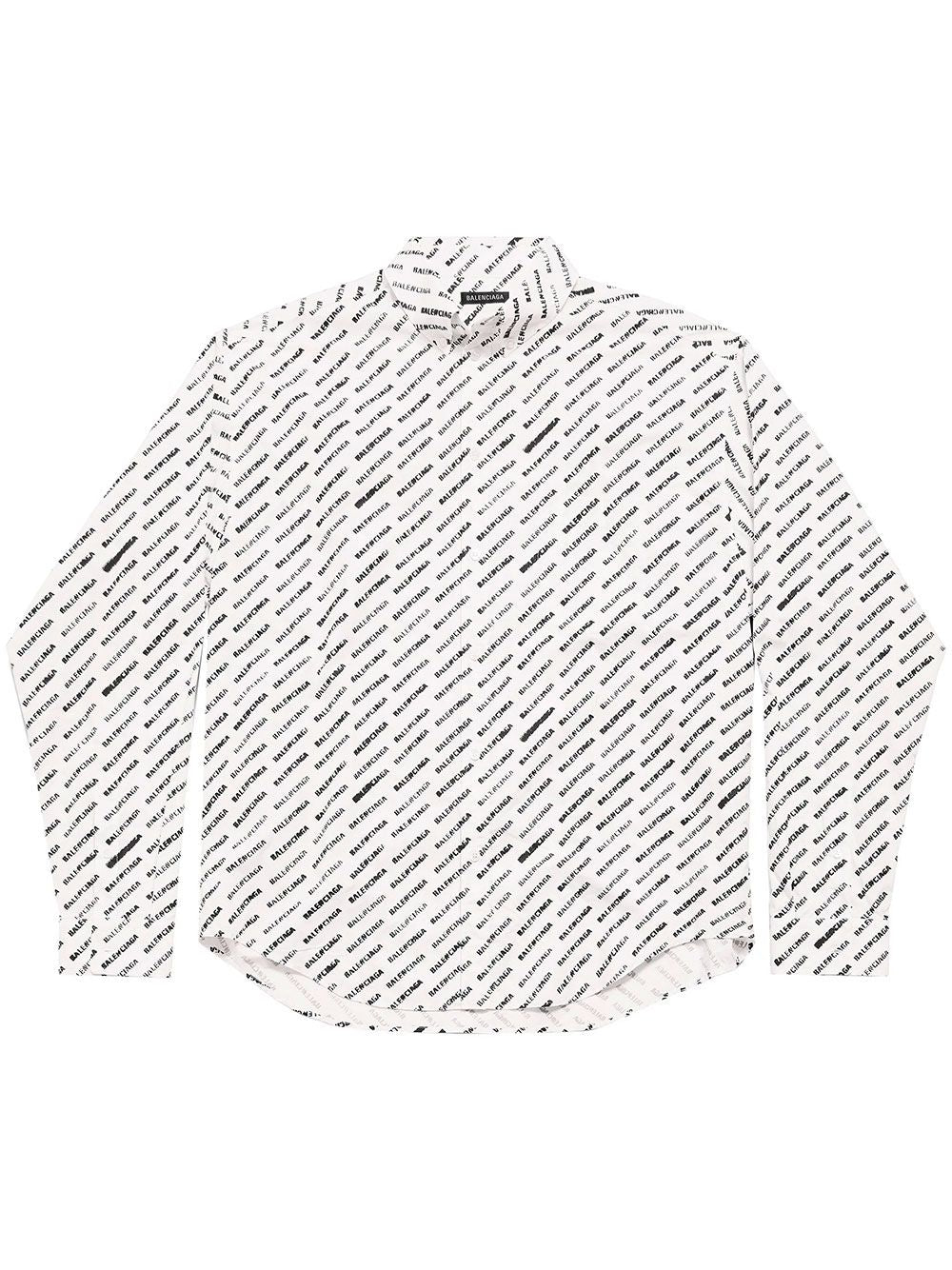 BALENCIAGA Stencil Logo Print Shirt for Men - SS24 Collection