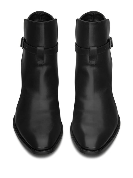 SAINT LAURENT Wyatt Jodhpur Leather Boots for Men