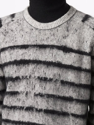 SAINT LAURENT Men's Round Neck Wool Mohair Knitwear for 2024