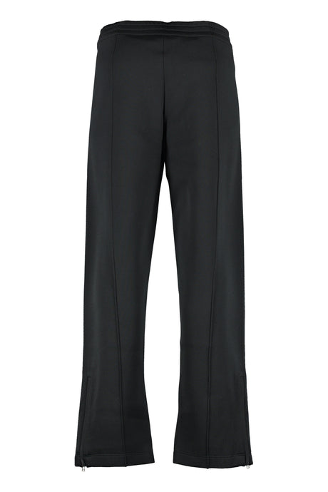 Black Technical Fabric Pants with Extendable Side Zipper