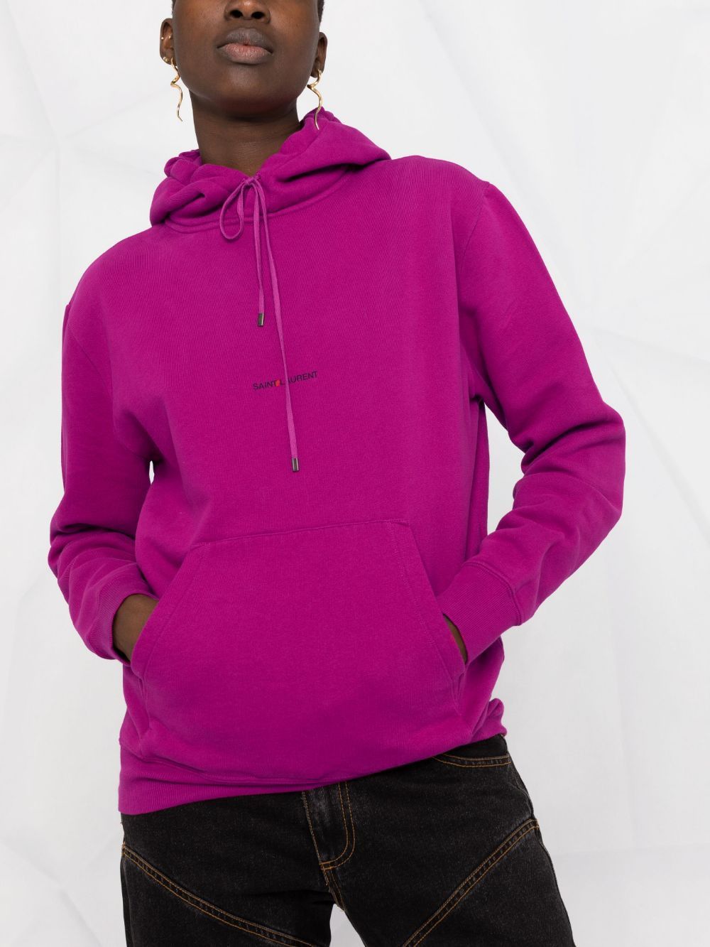 Áo Hoodie Dáng Lỏng Cổ Thùng Cho Nữ