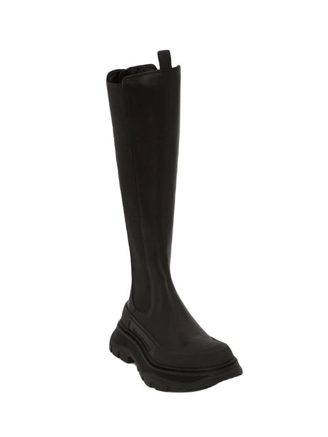 ALEXANDER MCQUEEN Knee-High Tread Slick Boots for Women