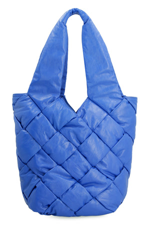 حقيبة يد كلاسيكية باللون الأزرق من الجلد الأصلي للرجال