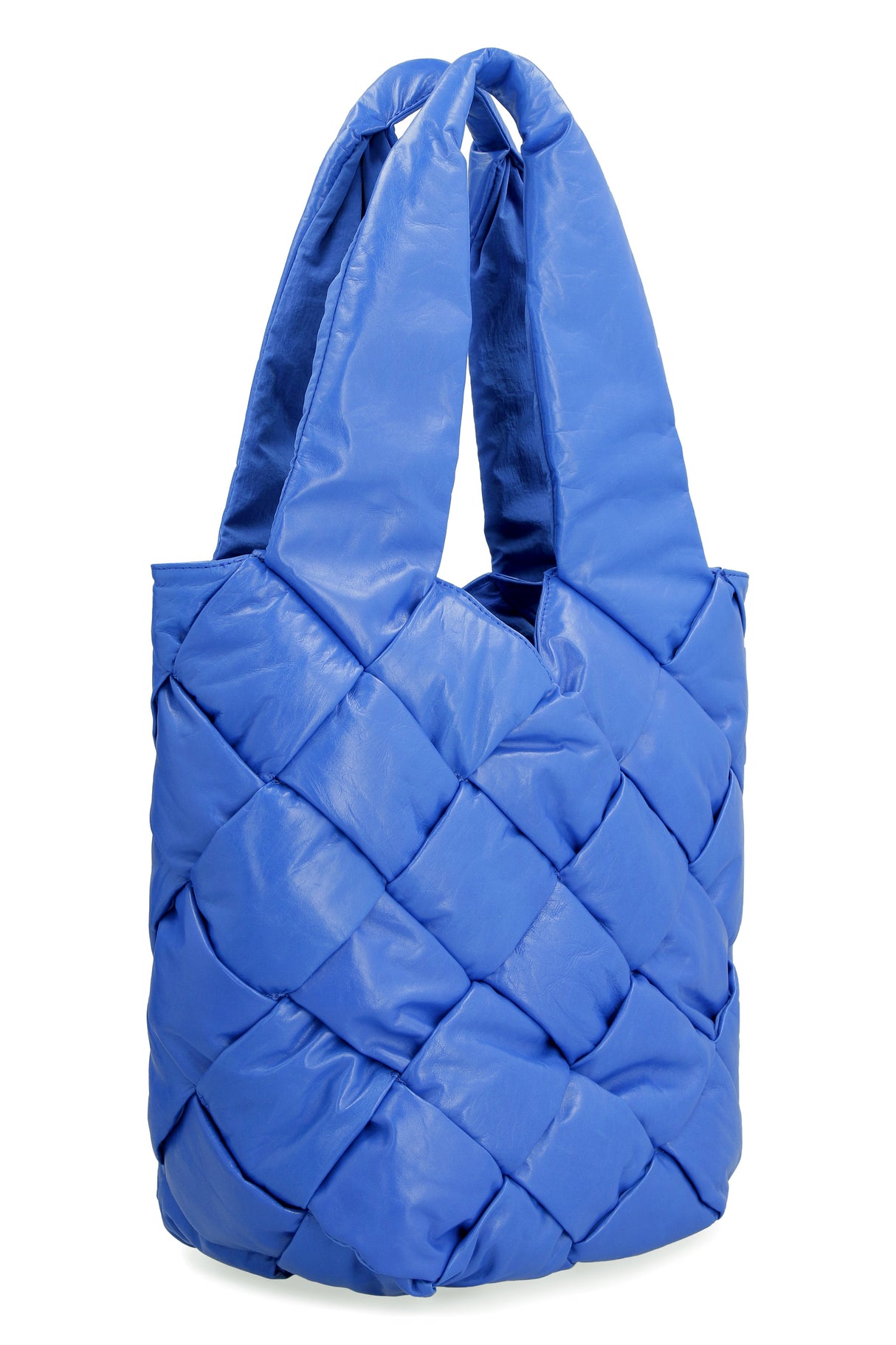 حقيبة يد كلاسيكية باللون الأزرق من الجلد الأصلي للرجال