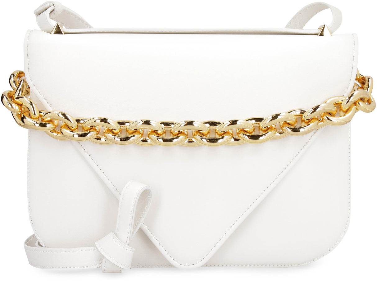 BOTTEGA VENETA White Leather Envelope Handbag for Women - FW21