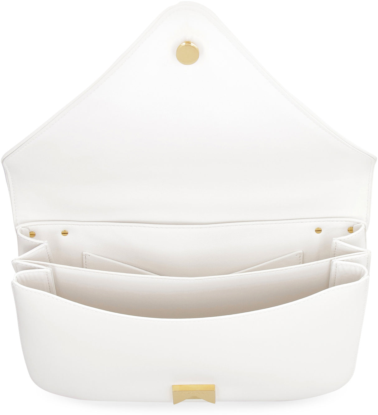 BOTTEGA VENETA White Leather Envelope Handbag for Women - FW21