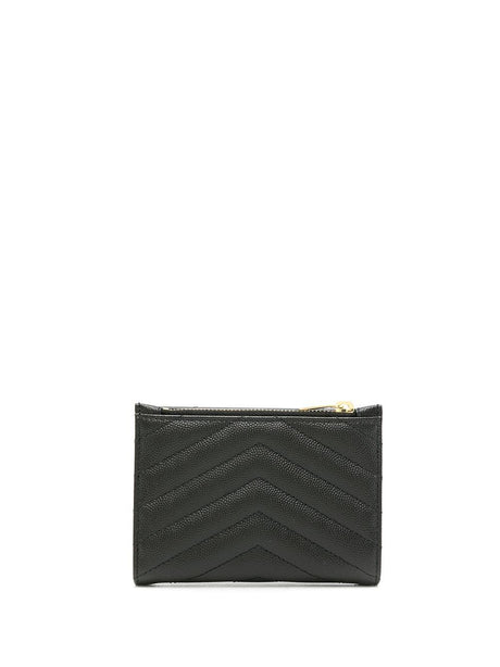 SAINT LAURENT Elegant Mini Bi-fold Zip Wallet