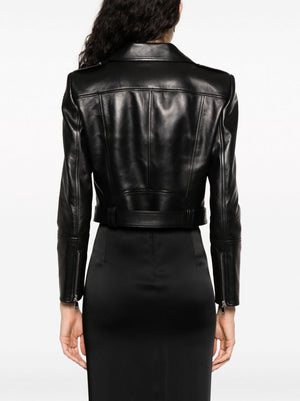 ALEXANDER MCQUEEN Women's Mini Cropped Biker Jacket