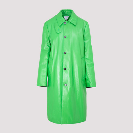 BOTTEGA VENETA Women's Padded Nappa Trench Jacket in Green for FW24