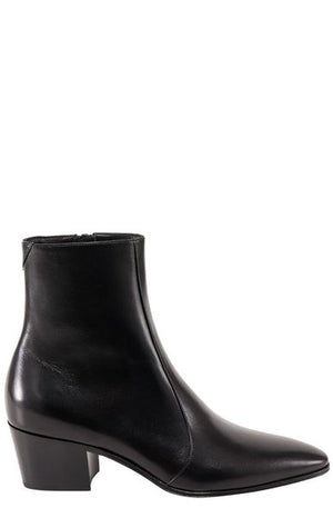 SAINT LAURENT Black Vassily Medium Boots for Women - FW23 Collection