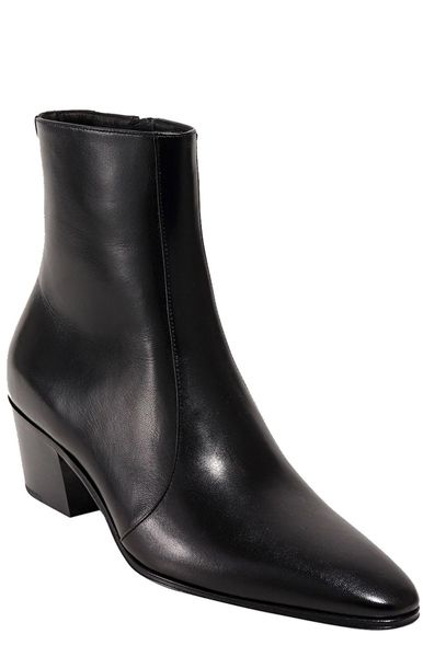 SAINT LAURENT Black Vassily Medium Boots for Women - FW23 Collection