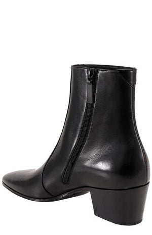 SAINT LAURENT Black Vassily Medium Boots for Women - FW23 Collection