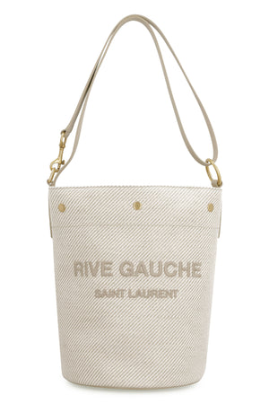 Balo Rive Gauche - Vải và Da thật, Đóng khóa bấm, Ngăn kéo trong, Dây Đeo vai điều chỉnh