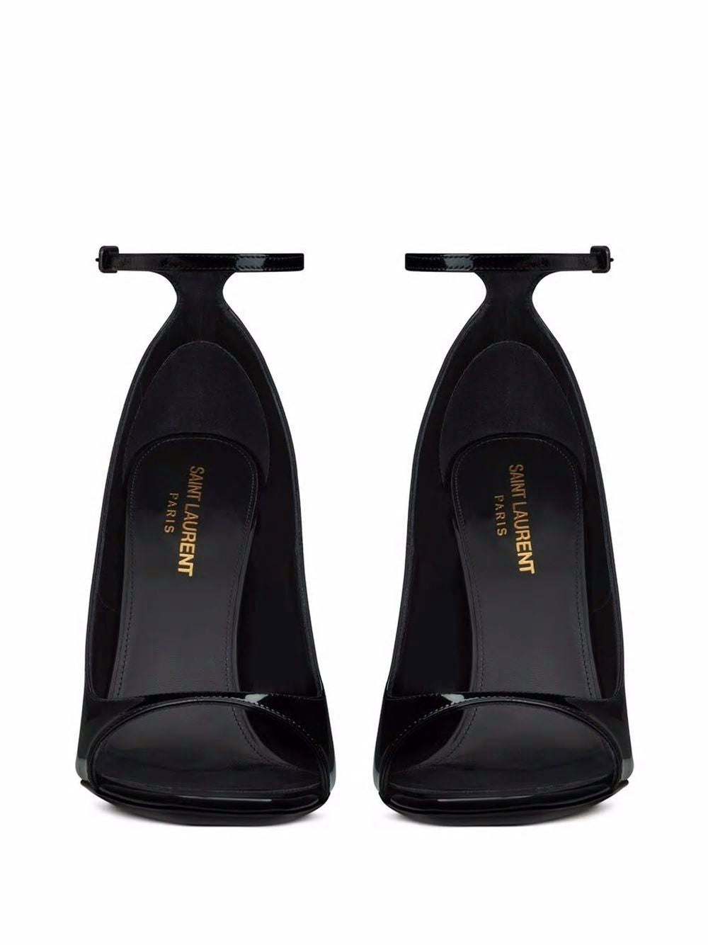 SAINT LAURENT Elegant Black Women's Laced up Shoes