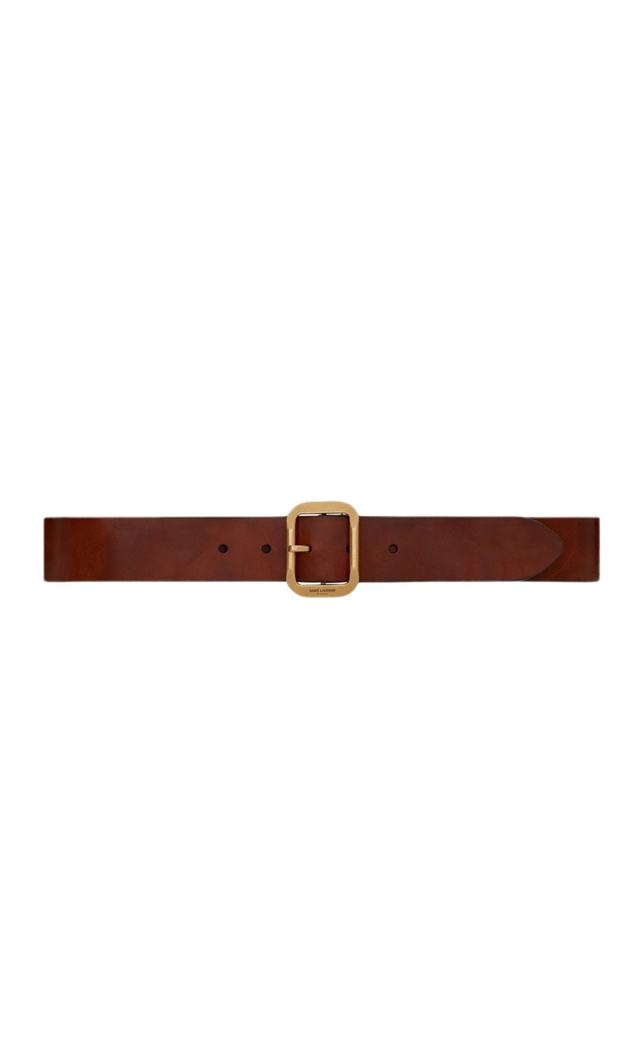 SAINT LAURENT Luxury Calf Skin Belt in Aged N.Trea - 2350