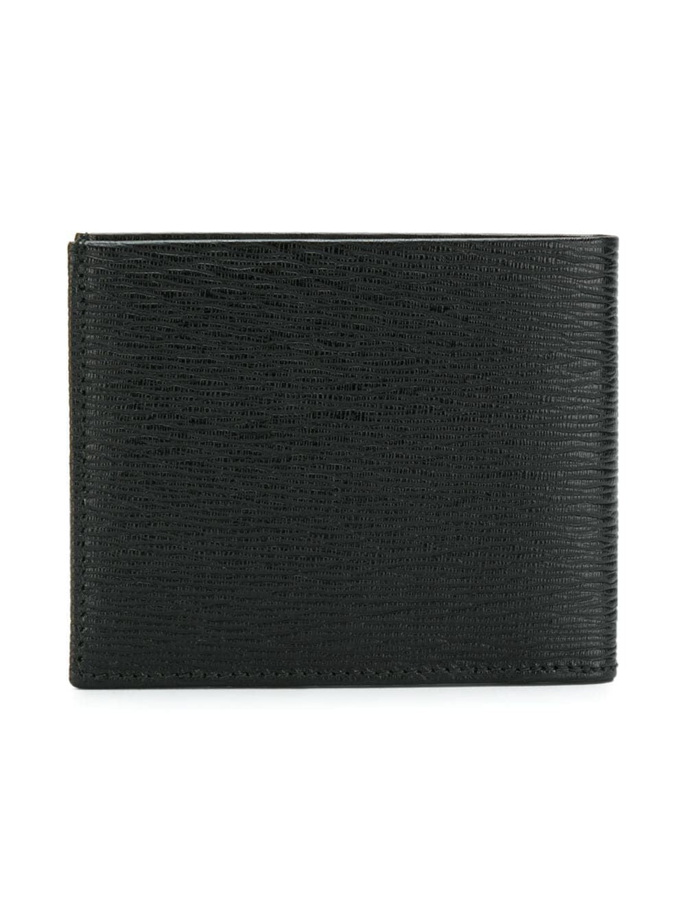 FERRAGAMO Faux Leather Men's Bi-Fold Wallet - Black