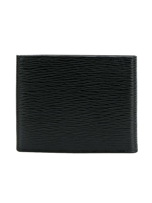 FERRAGAMO Men's Gancini Hook Bifold Wallet in Textured Leather for SS24