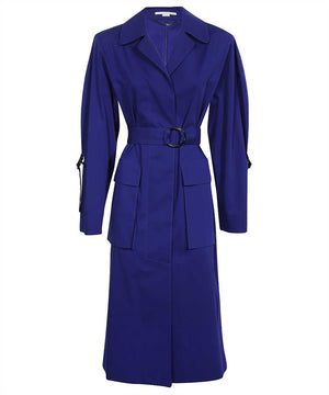 STELLA MCCARTNEY Blue Long Trench Jacket for Women - SS23 Collection