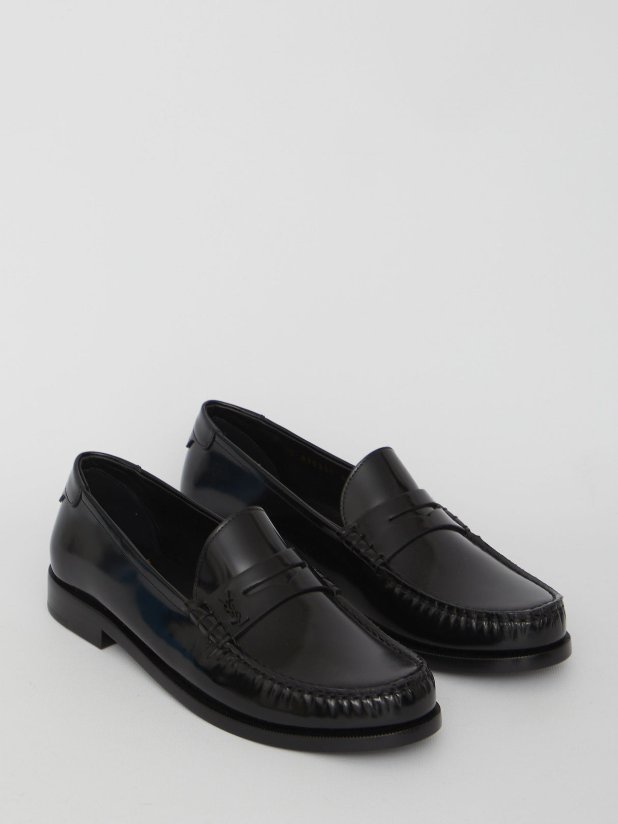 SAINT LAURENT Black Patent Leather Loafer for Men - SS24 Collection