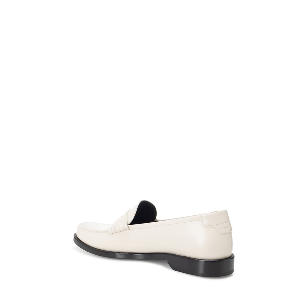 SAINT LAURENT Women's Leather Loafers - Neutral Moccasins for SS24