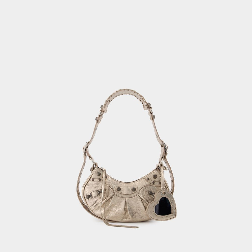 BALENCIAGA Tan Metallic Crossbody Bag for Women - SS24 collection