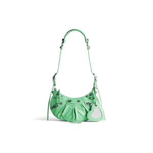 BALENCIAGA Adjustable Shoulder Strap Handbag in Light Green Lambskin for Women