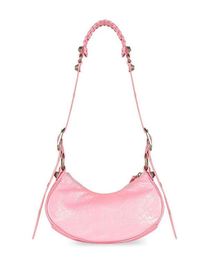 BALENCIAGA Studded Leather Crossbody Handbag in Pink for Women