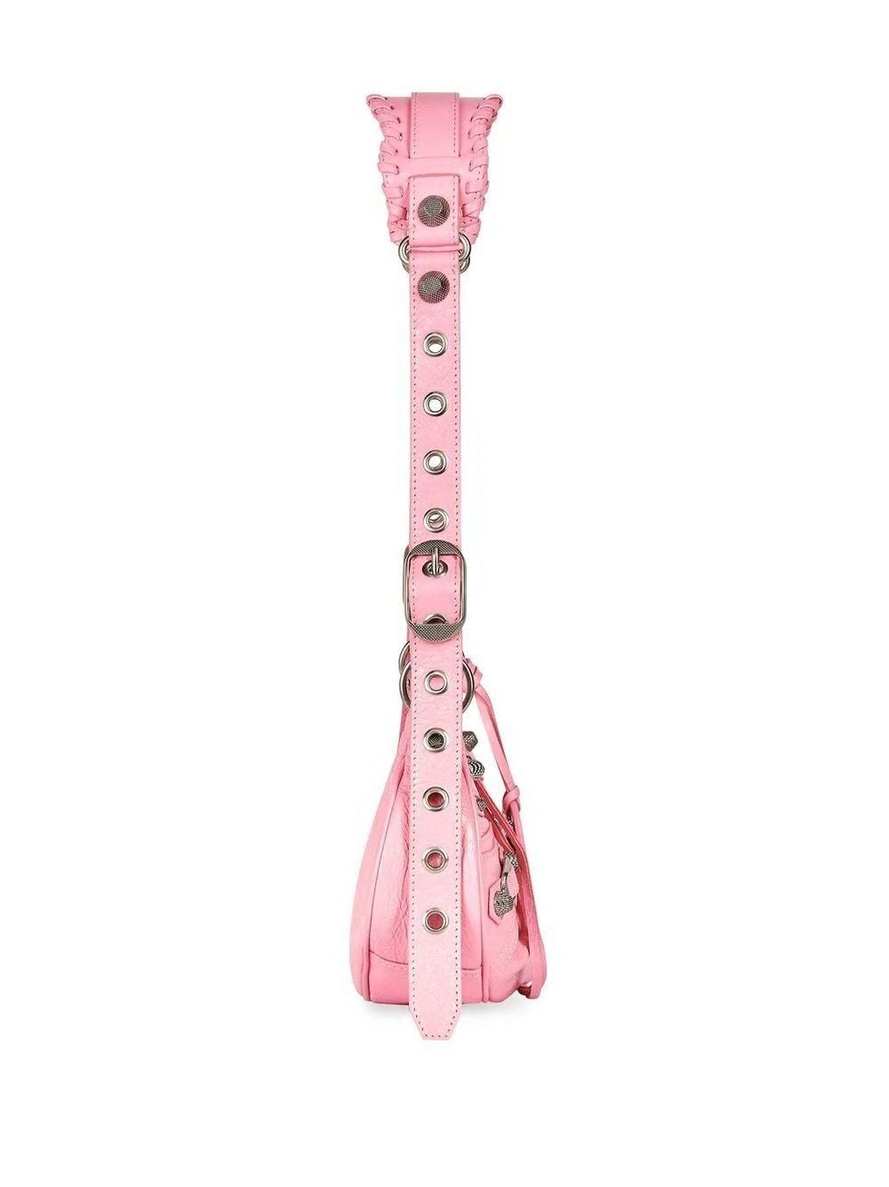 BALENCIAGA Studded Leather Crossbody Handbag in Pink for Women