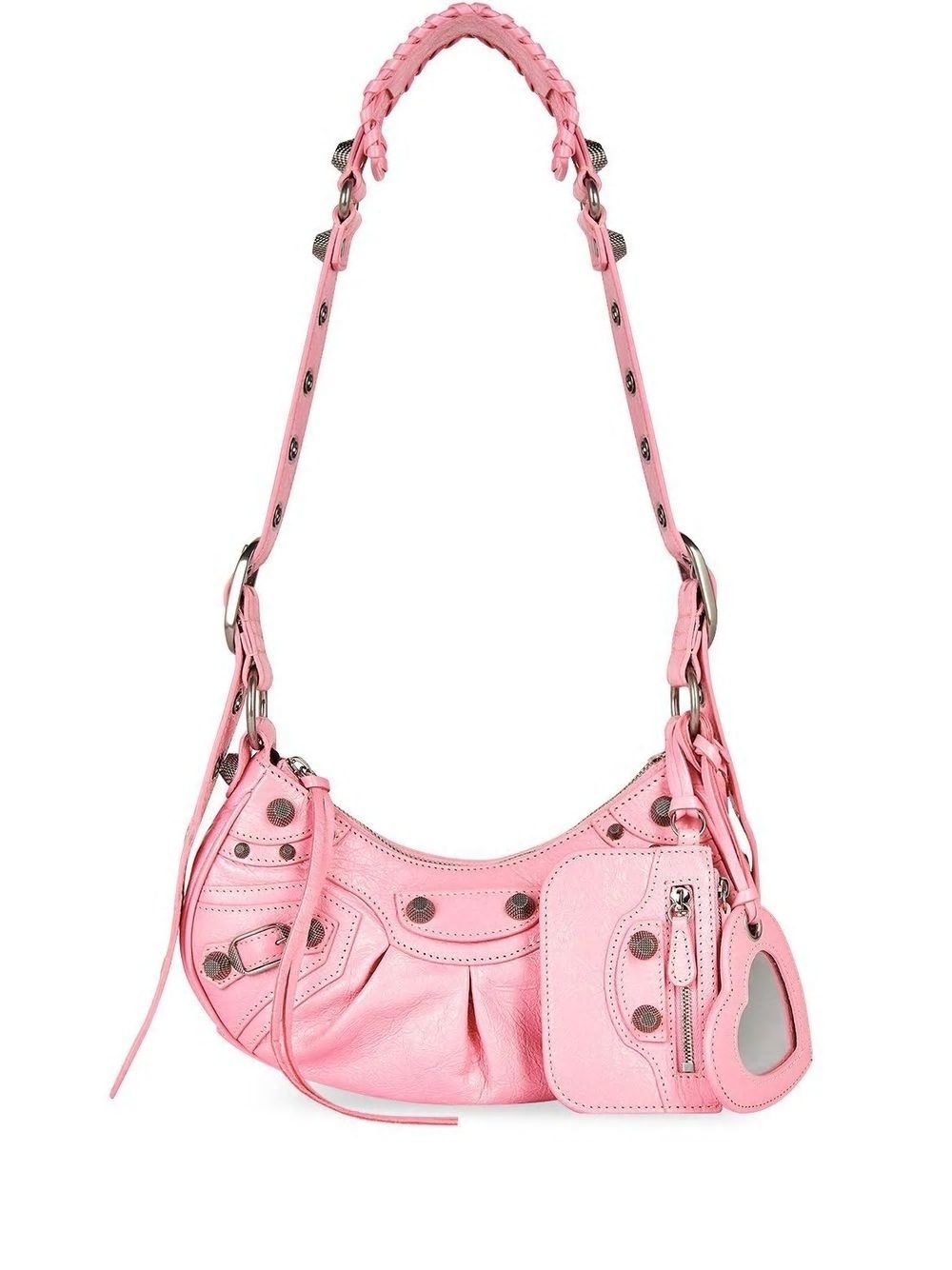 Crossbody Bag for Women with Decorative Studs and Removable Pouch