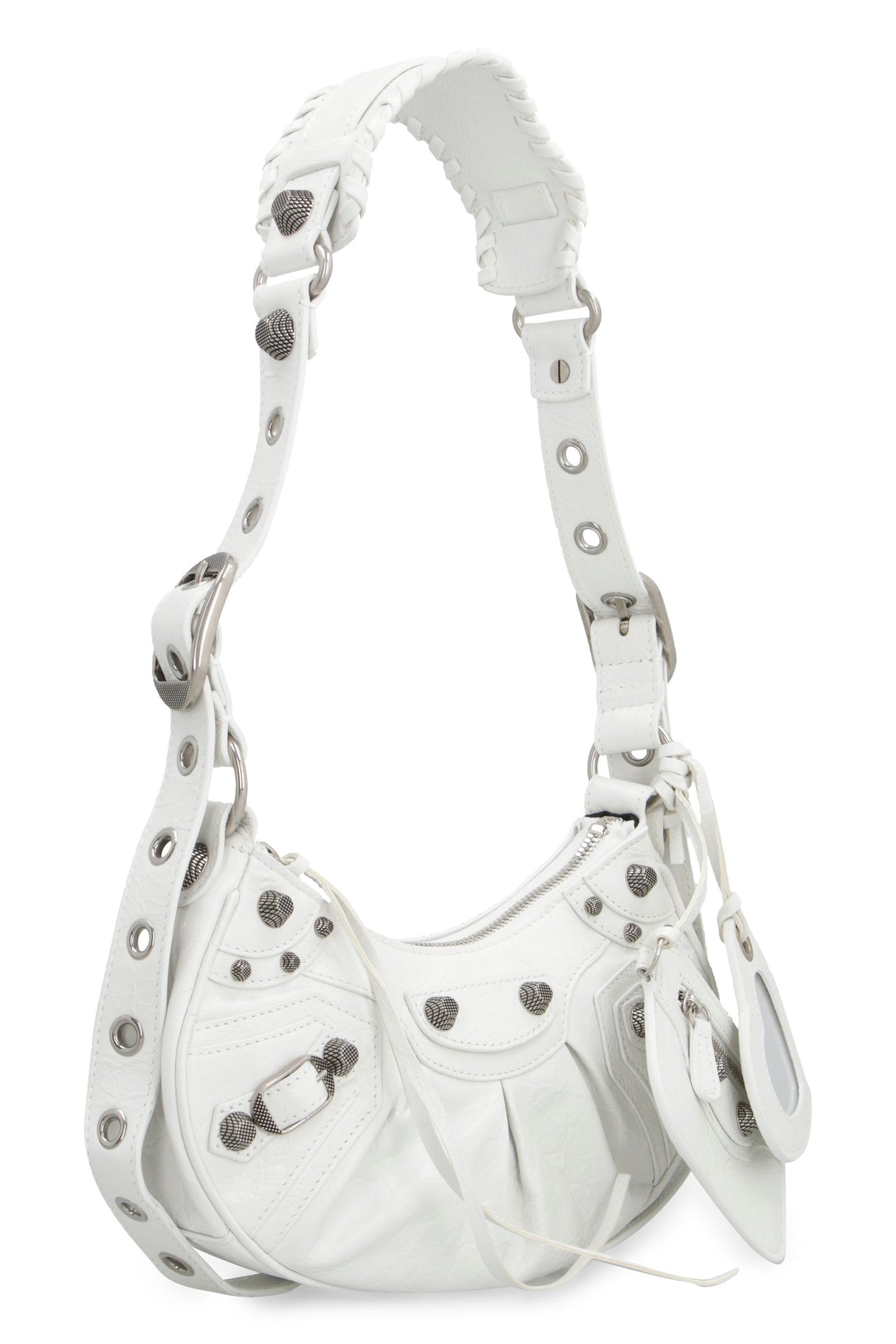 BALENCIAGA Retro-Inspired Crossbody: White Shoulder Bag for Women