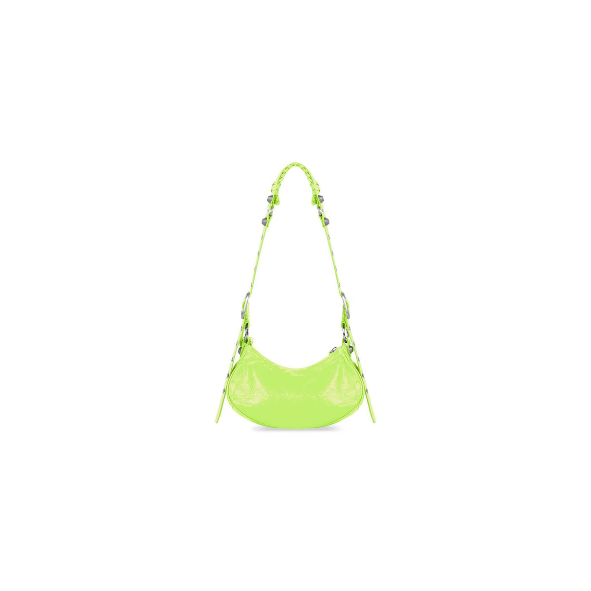 BALENCIAGA NEON YELLOW ARENA LAMBSKIN CROSSBODY Handbag for Women - FW23 Collection