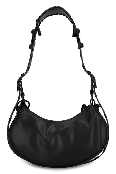 Women's Black Leather Shoulder Bag - SS24 Collection