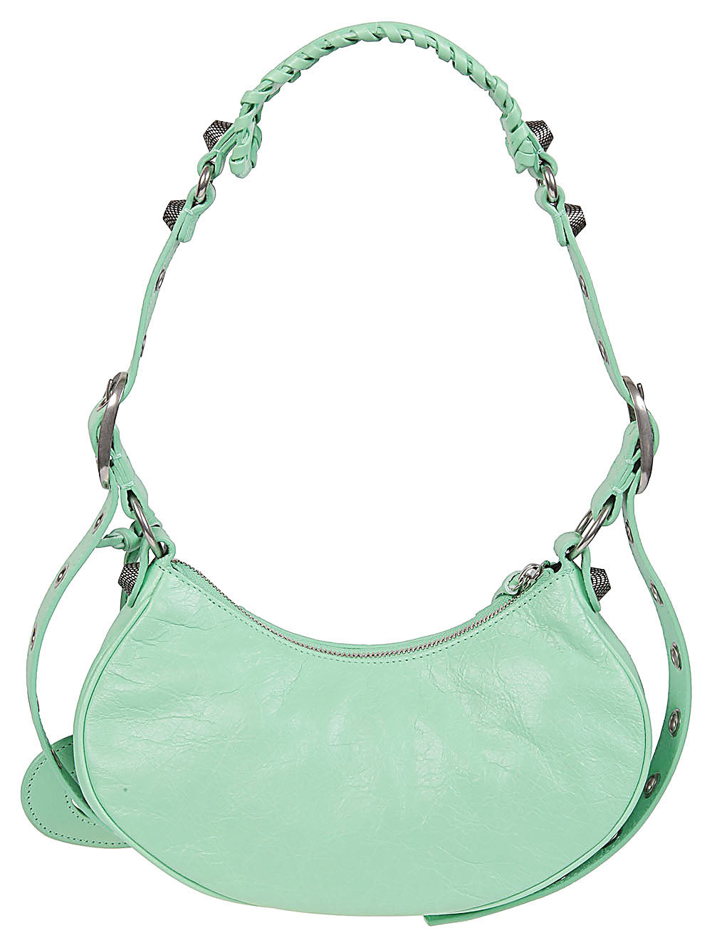 BALENCIAGA Green Leather Shoulder Handbag for Women - Unique and Stylish