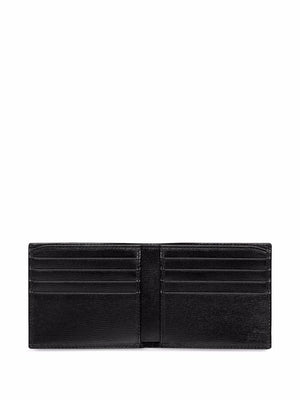 GUCCI Men's Black Supreme Wallet with Leather Trims and Interlocking G Label