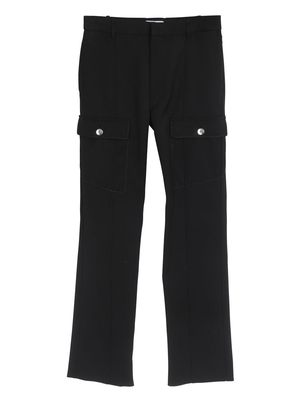 Black Slit Hem Cargo Pants for Women - FW21 Collection