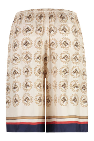 Ivory Silk Shorts for Men - FW23 Collection