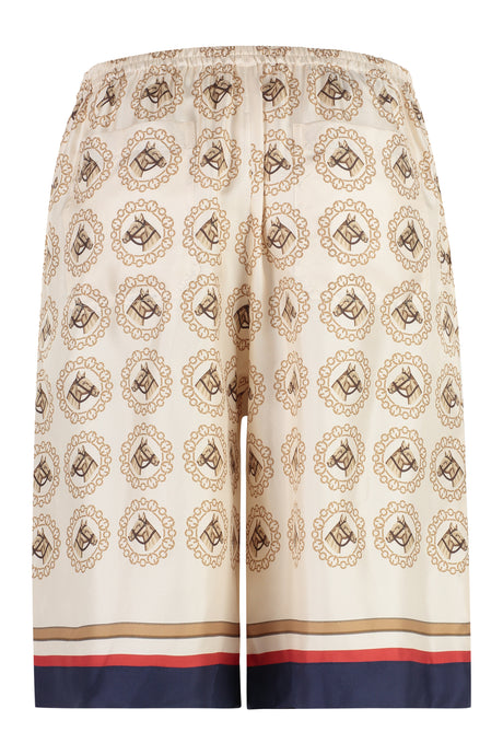 Ivory Silk Shorts for Men - FW23 Collection