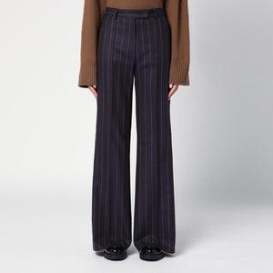 QUELLEDUE Chic Wool-Blend Pinstripe Trousers