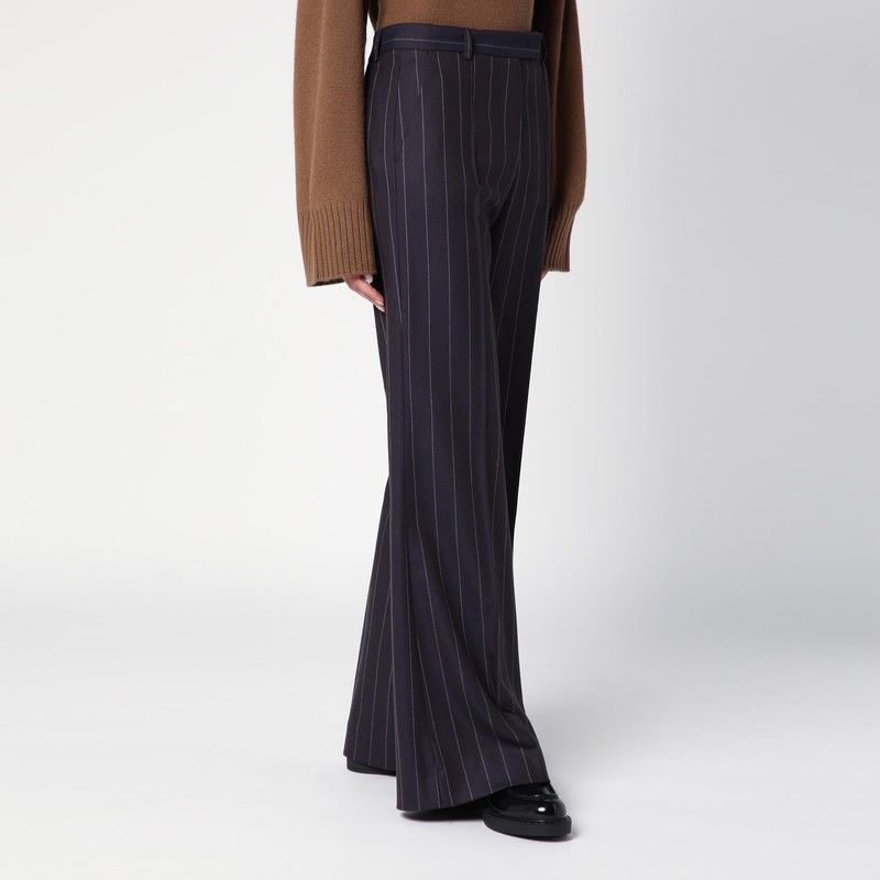 QUELLEDUE Chic Wool-Blend Pinstripe Trousers