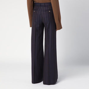 QUELLEDUE Chic Wool-Blend Pinstripe Trousers