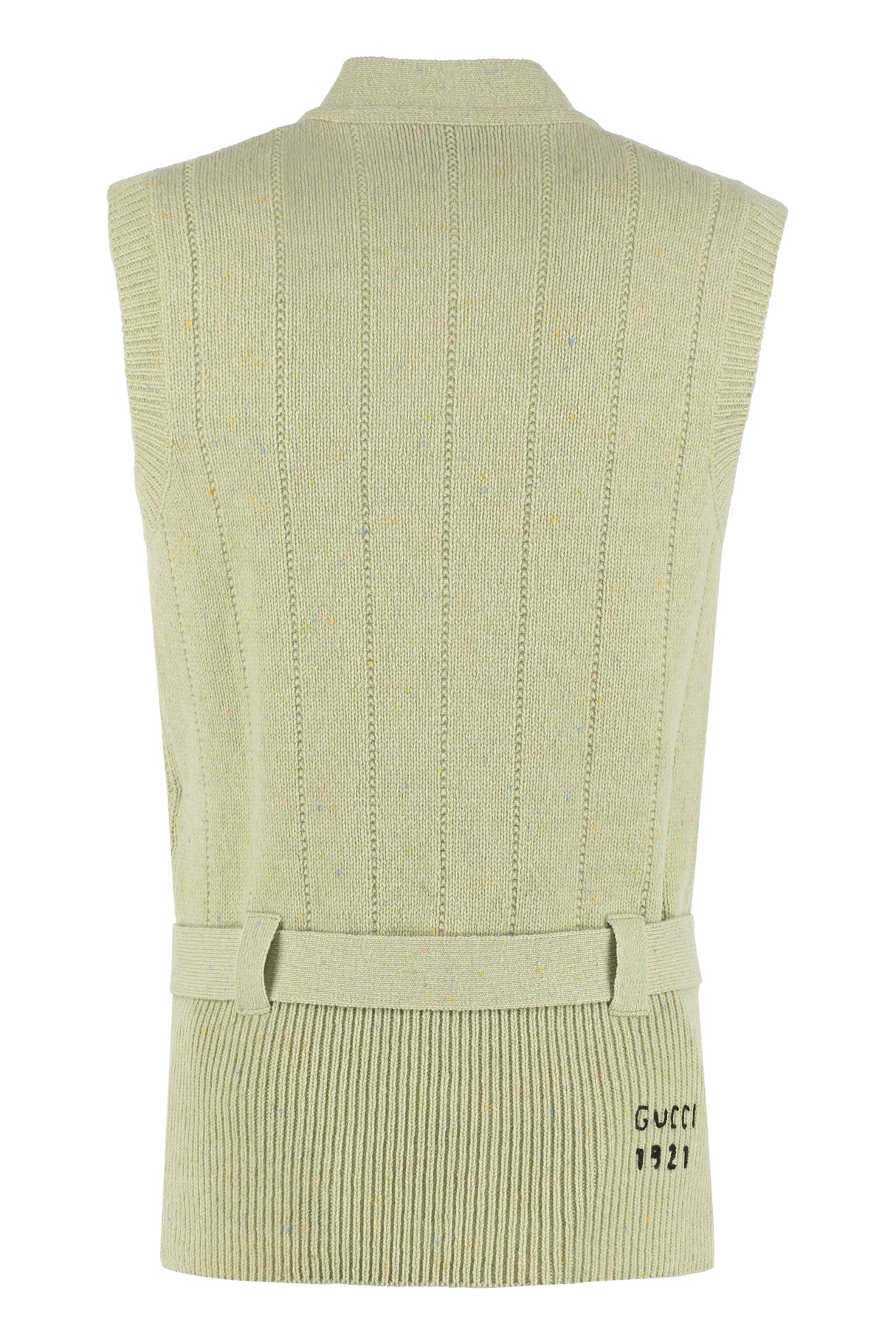 GUCCI Green Knit Wool Vest for Men - SS22 Collection