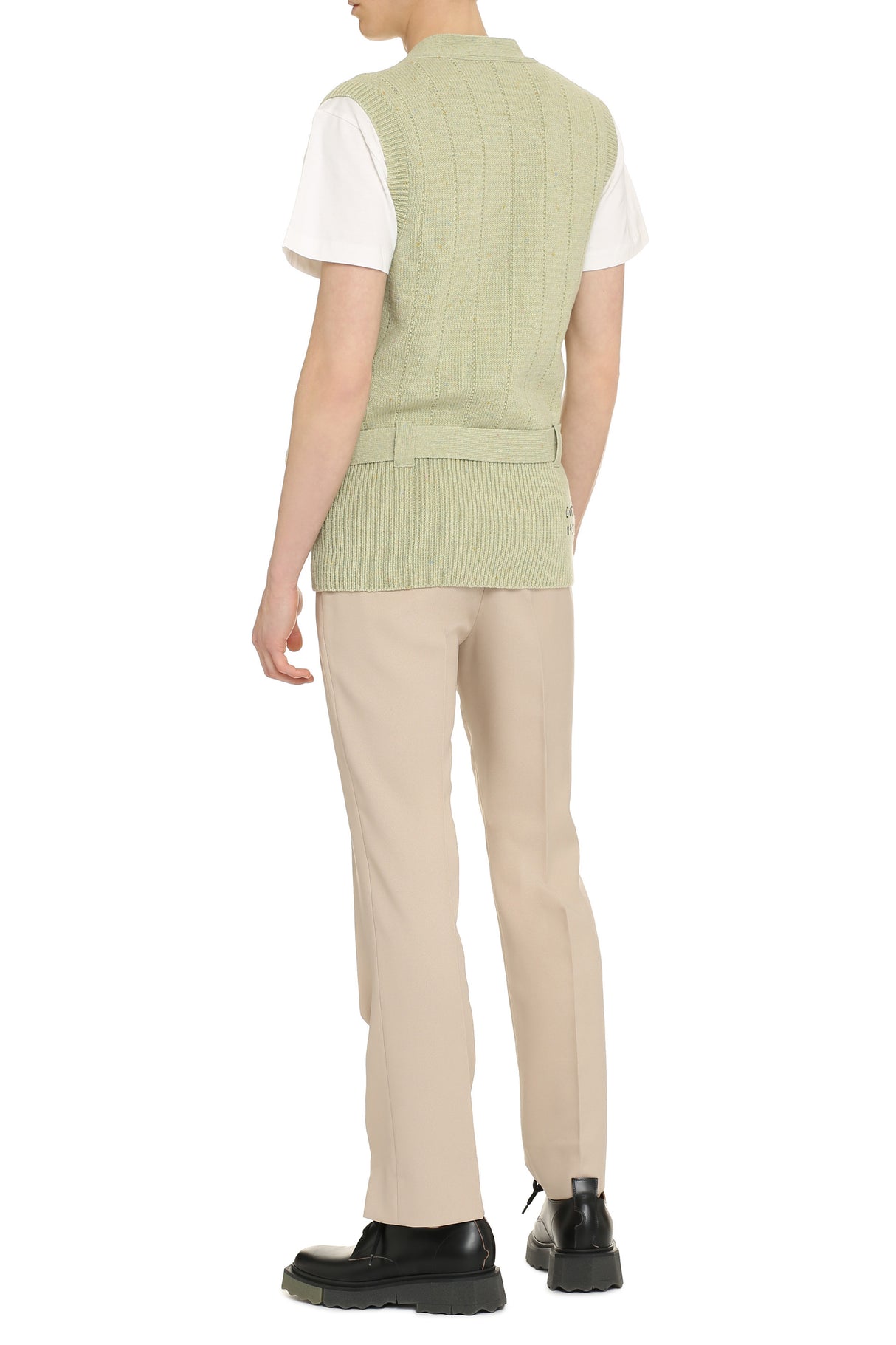 GUCCI Green Knit Wool Vest for Men - SS22 Collection