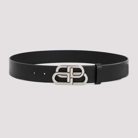 BALENCIAGA Men's Large Black Belt for SS24