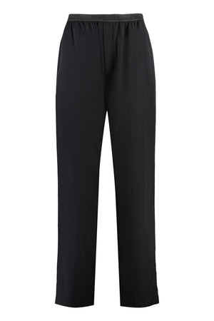 Black Elastic Waist Trousers for Men - FW23 Collection