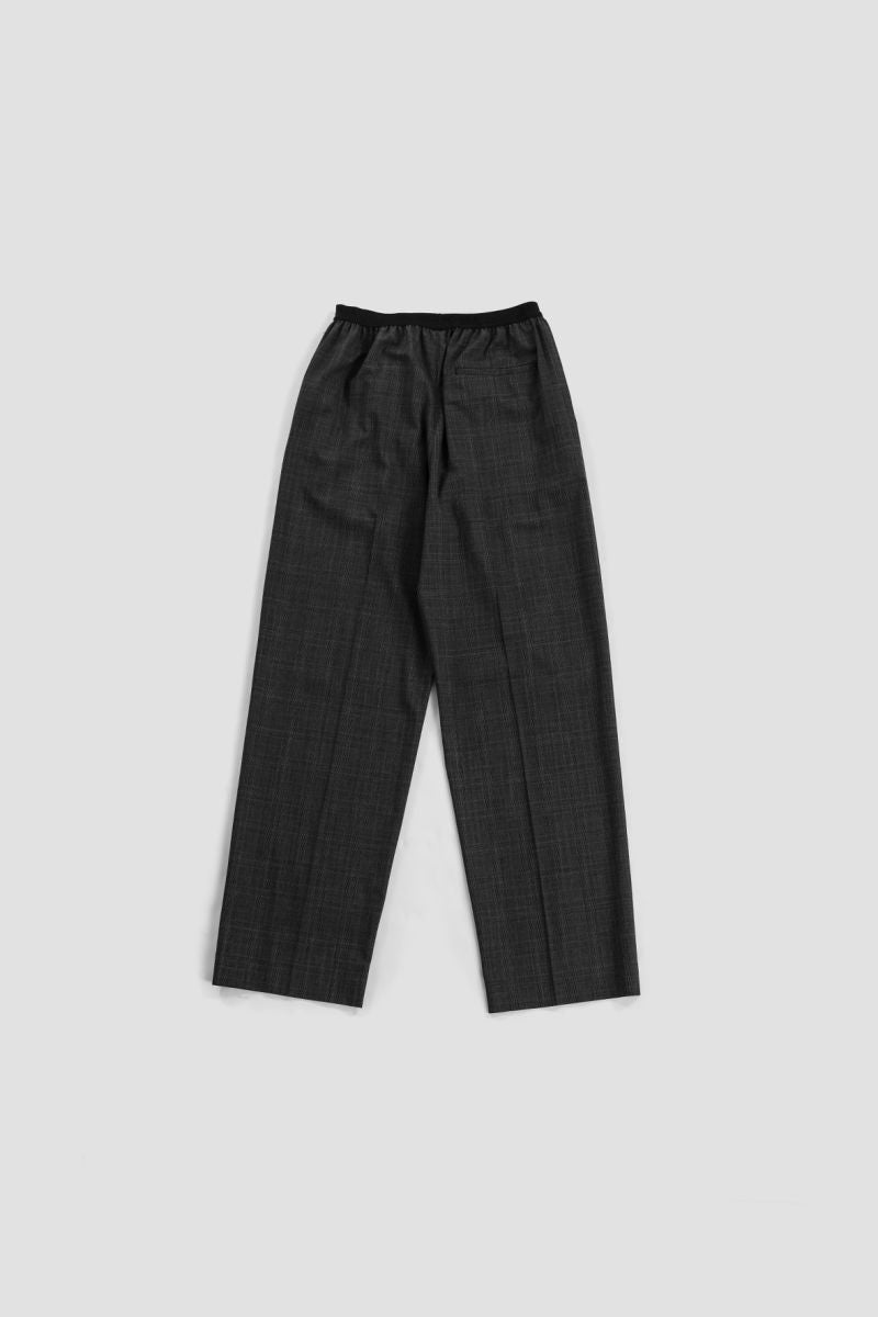 BALENCIAGA Luxurious Grey Checkered Trousers for Effortless Style and Comfort