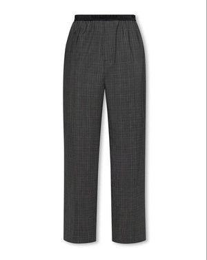 BALENCIAGA Luxurious Grey Checkered Trousers for Effortless Style and Comfort